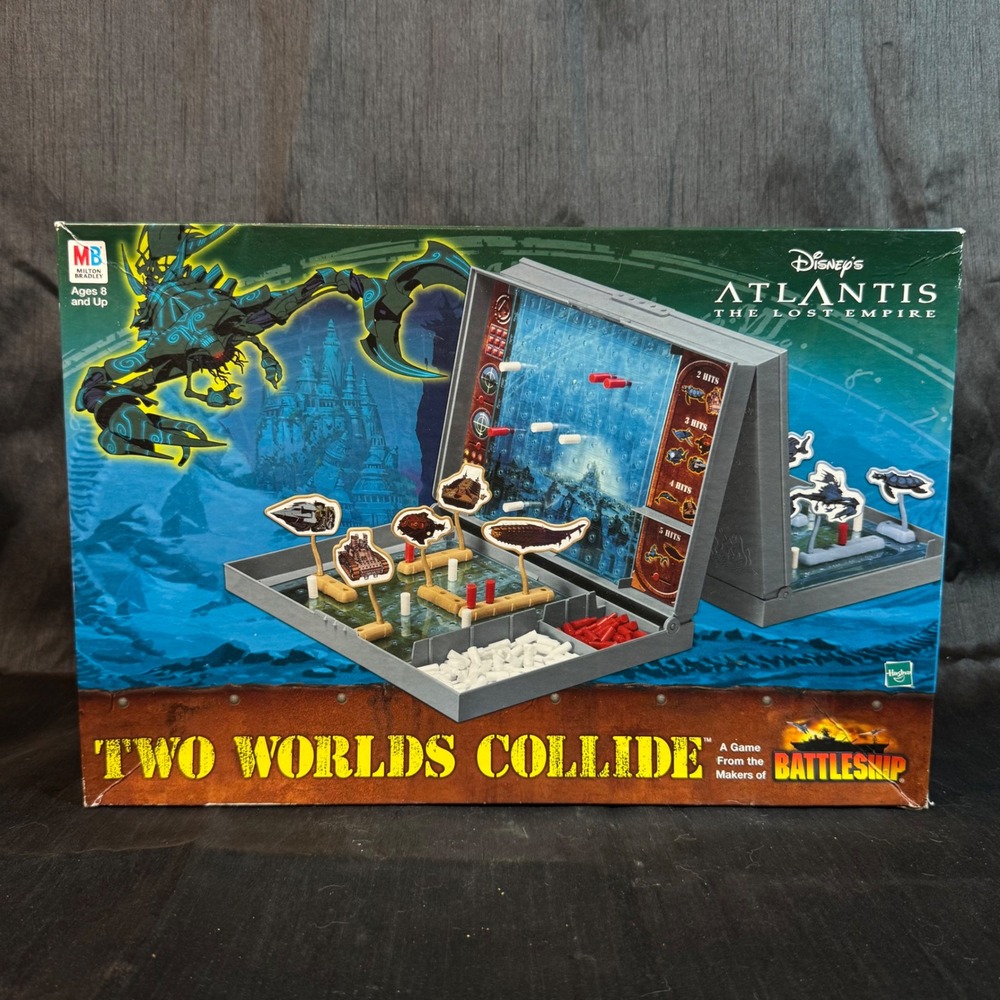 Disney Atlantis The Lost Empire Two Worlds Collide Battleship Board Game 2001 MB